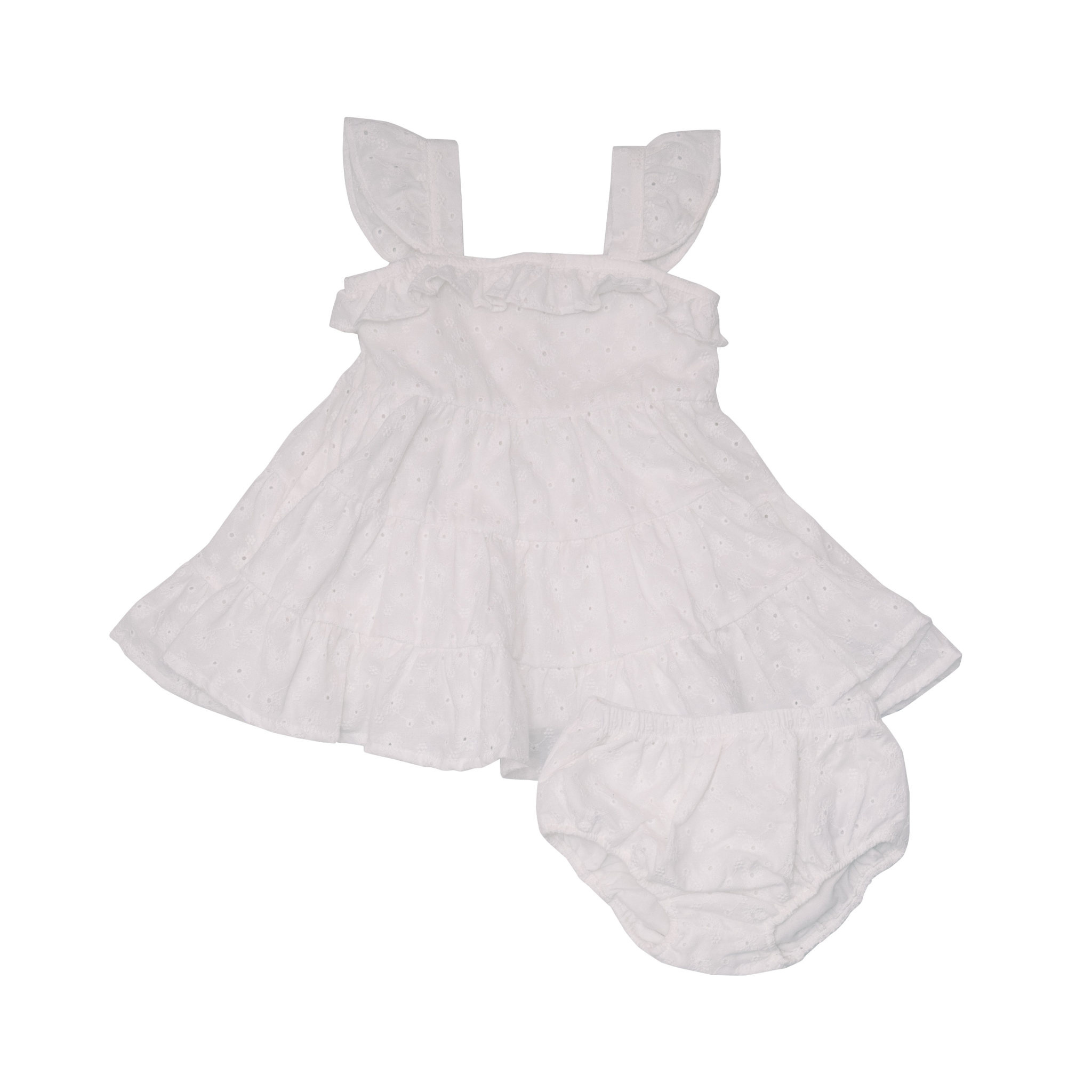 Angel Dear Baby & Toddler Tiered Ruffle Sundress w/Diaper Cover