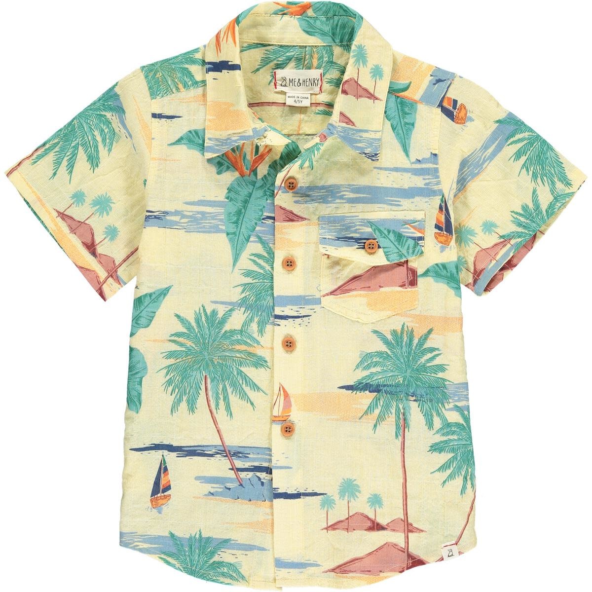 Me & Henry Aloha Woven S/S  Button Down Shirt