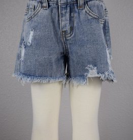 ML Fashions Shaggy Hem Denim Shorts