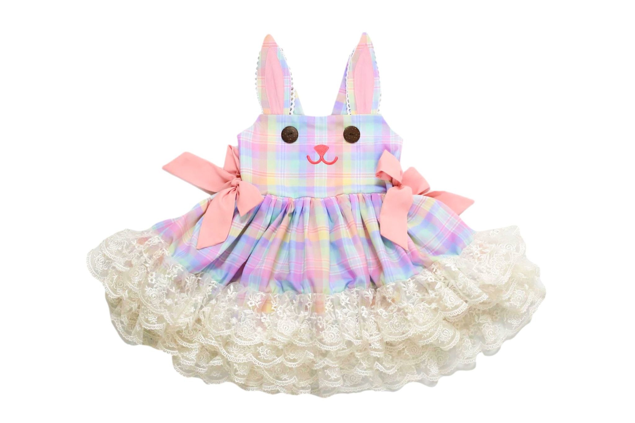 Be Girl Whimsical Plaid Bunny Dress