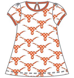 Magnolia Baby S/S Girl A-line Longhorn Print Dress