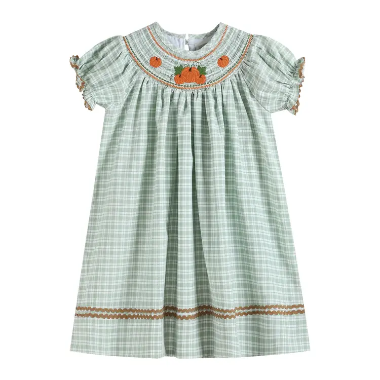 Lil Cactus Fall  Smocked Bishop Dress
