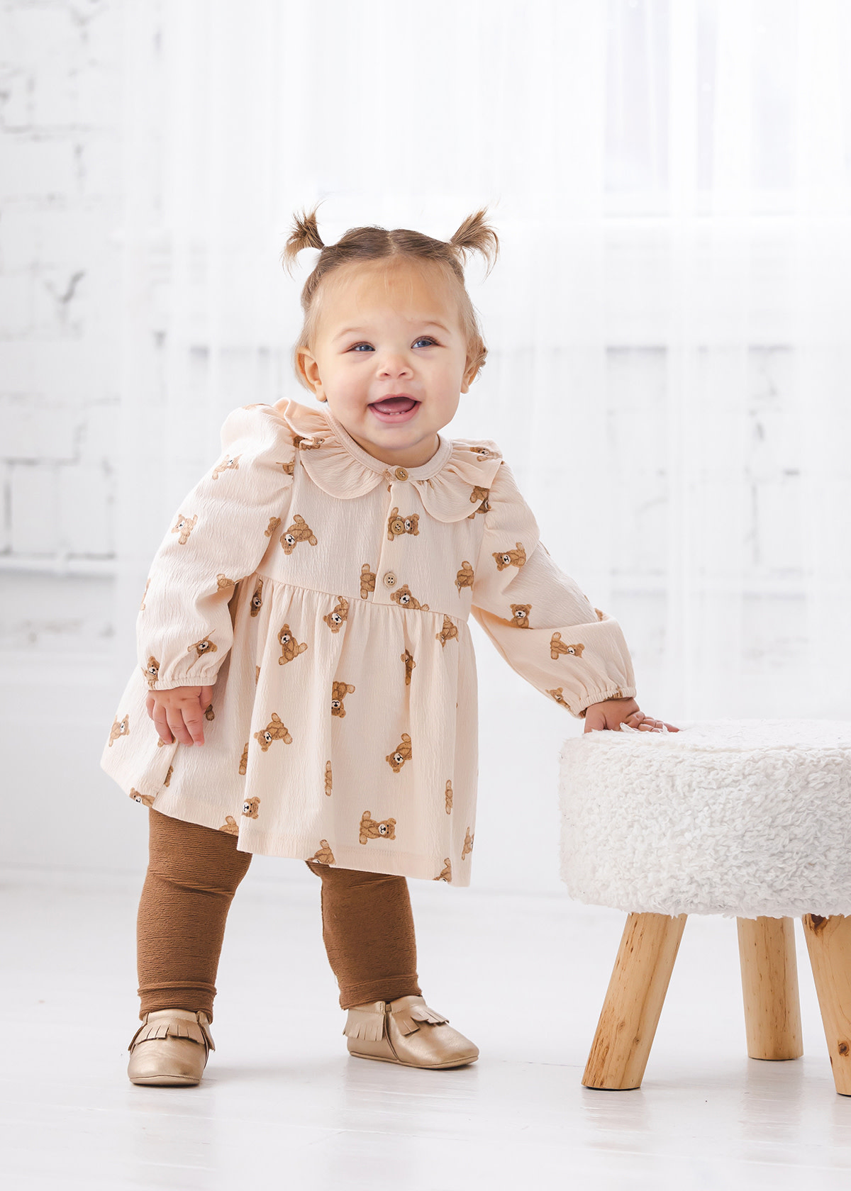 Mabel and Honey Beary Cute Textured Knit, 2 Pc Set