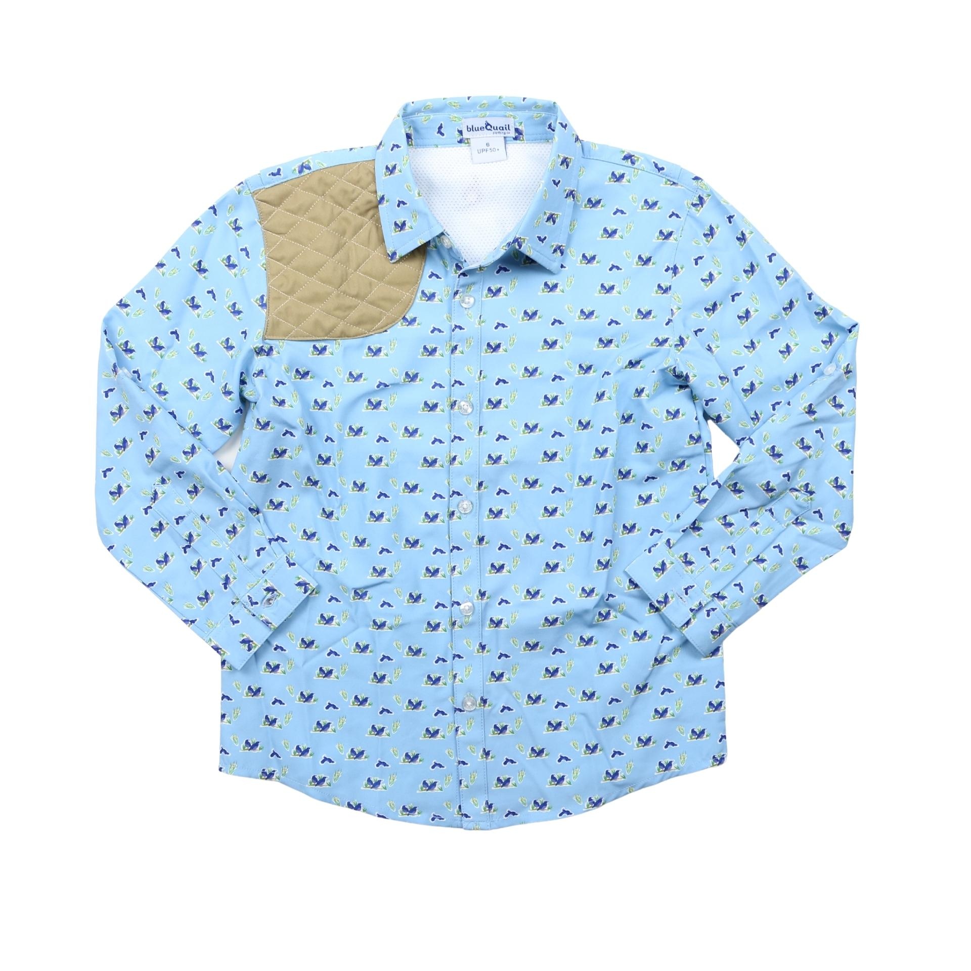 Blue Quail Clothing Co Boy's L/S Shoulder Patch Shirt