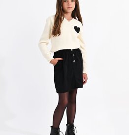 Mini Molly Junior Girl High-Waist Corduroy Skirt