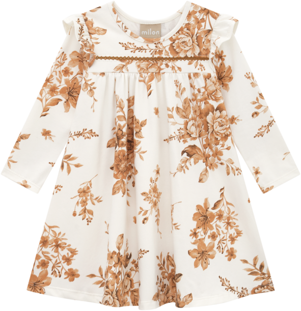 Milon Clothing Girl L/S Floral Dress