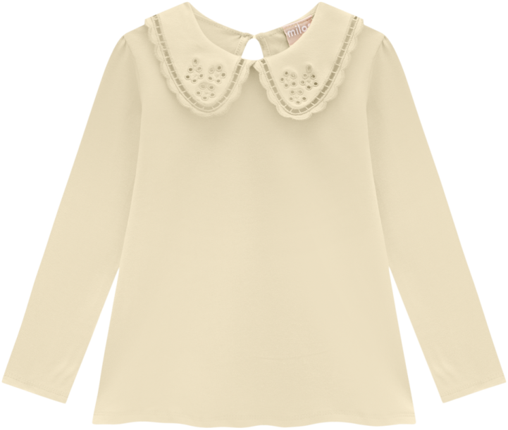 Milon Clothing Girl L/S Collard Blouse