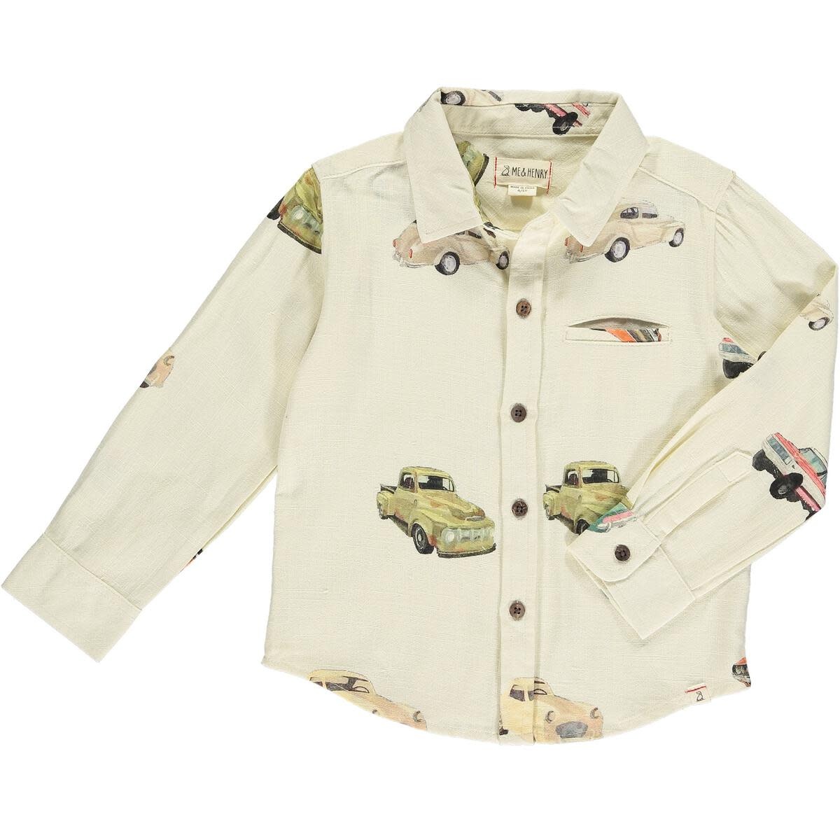 Me & Henry Boy L/S Printed Car Shirt