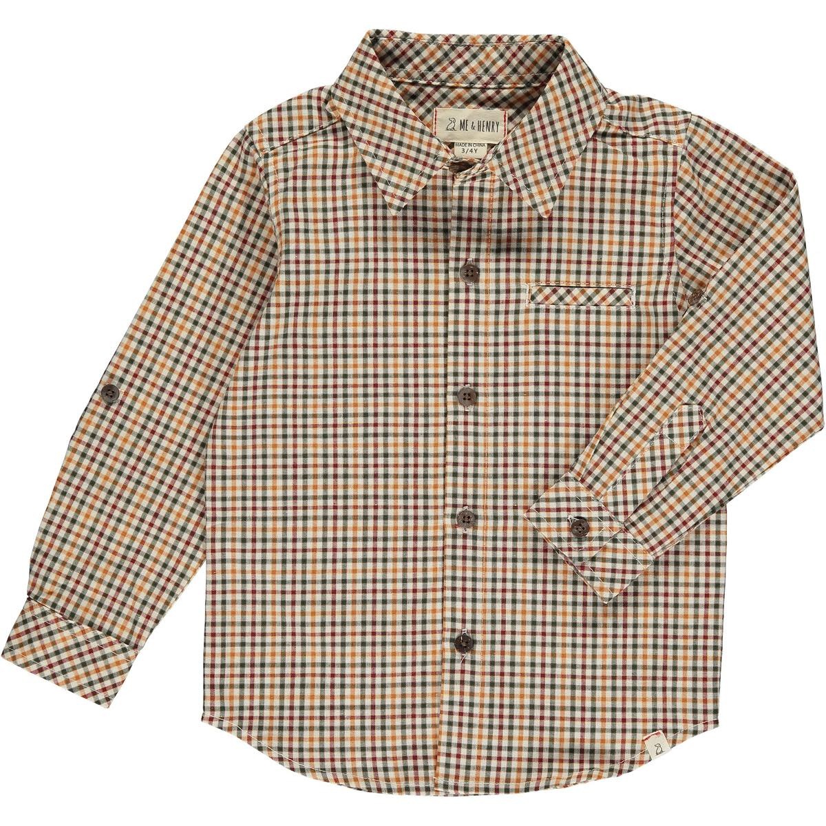 Me & Henry Boy L/S Woven Plaid shirt