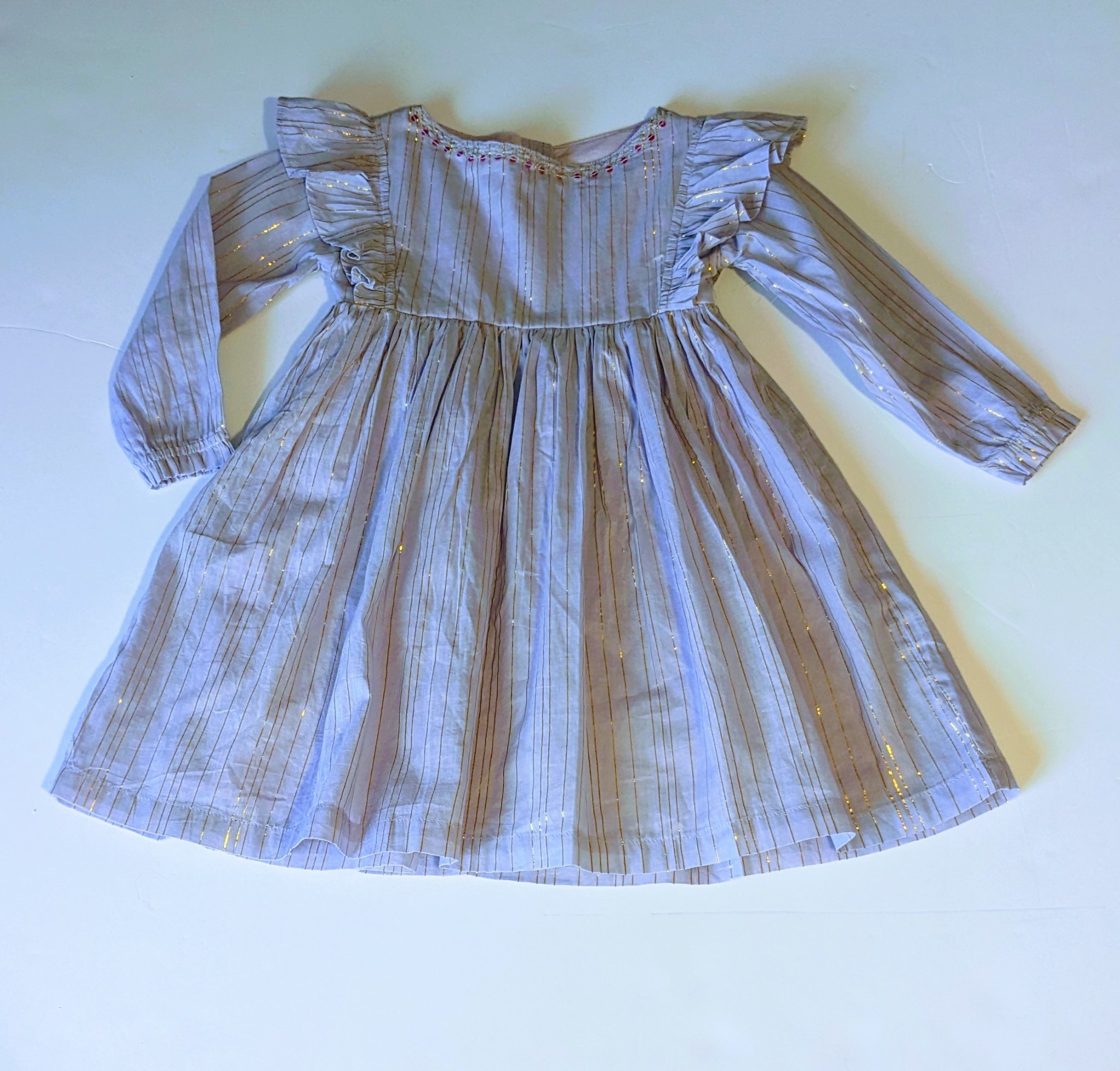 Almirah Lola Gold Thread L/S Dress