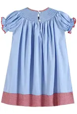 Lil Cactus Girl Smocked Santa & Sleigh Bishop Dress