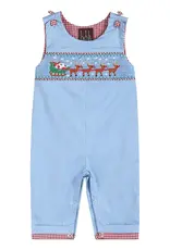 Lil Cactus Baby & Toddler Smocked Santa & Sleigh Overalls