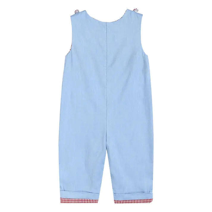Lil Cactus Baby & Toddler Smocked Santa & Sleigh Overalls