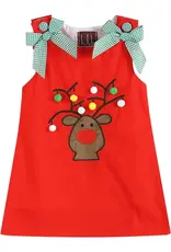 Lil Cactus Girl Christmas Reindeer Jumper Dress