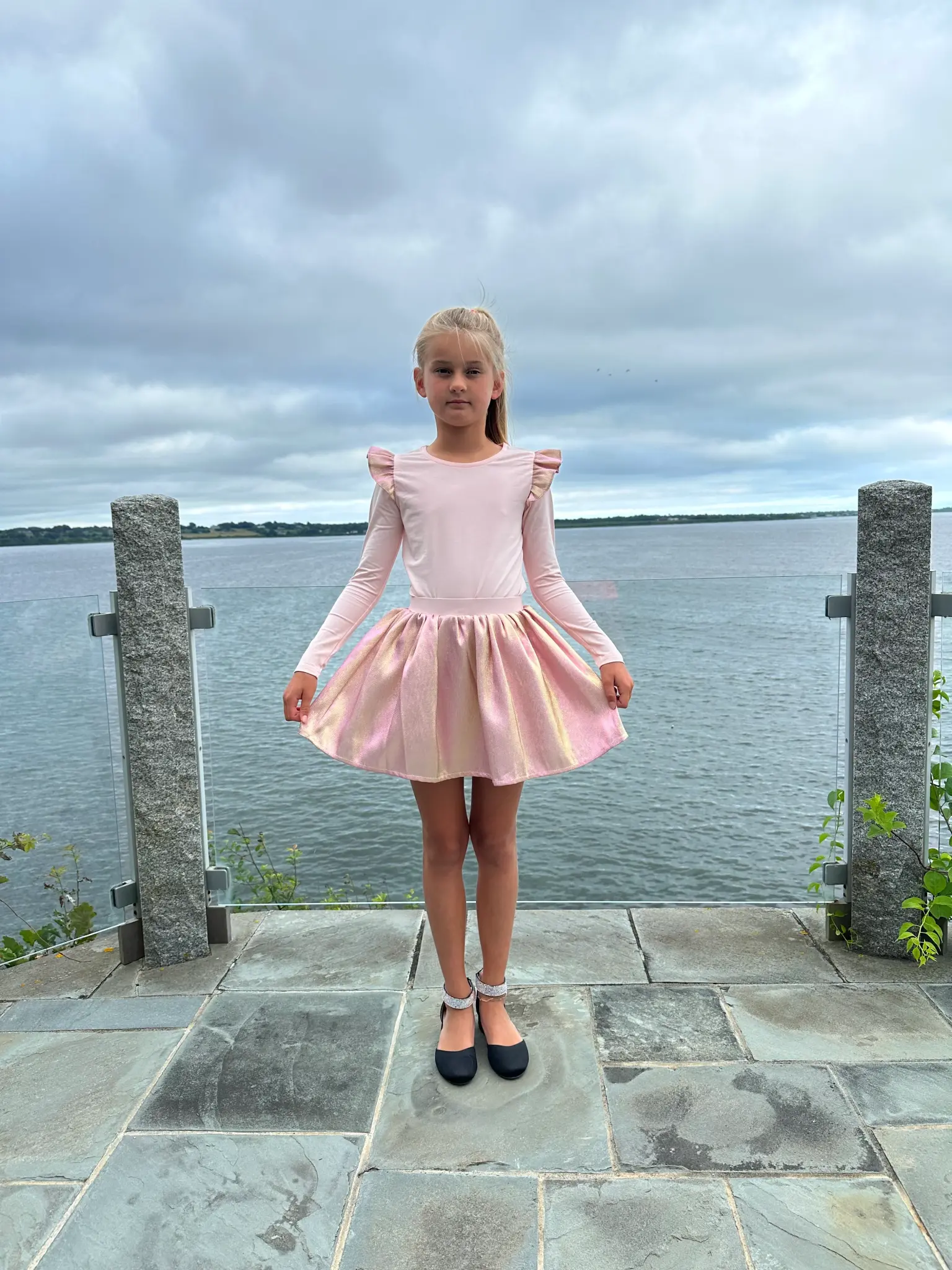 Little Olin Junior Metallic Gathered Skirt