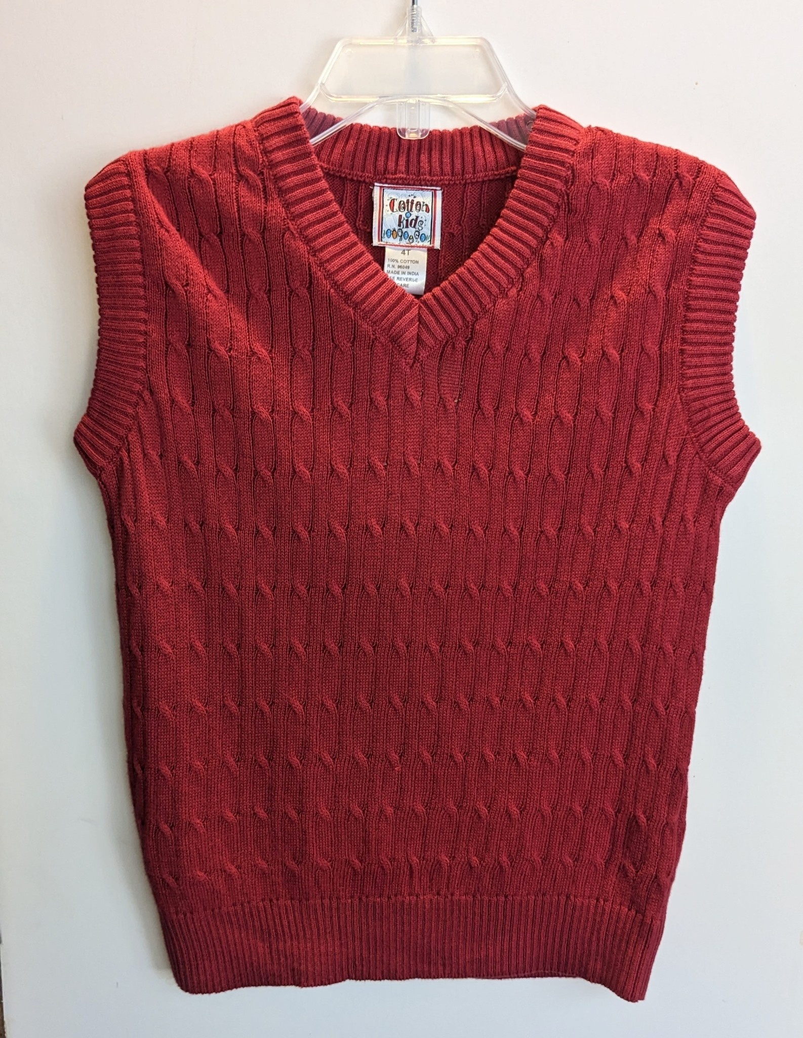 Cotton Kids Boy Cable-Knit Sweater Vest