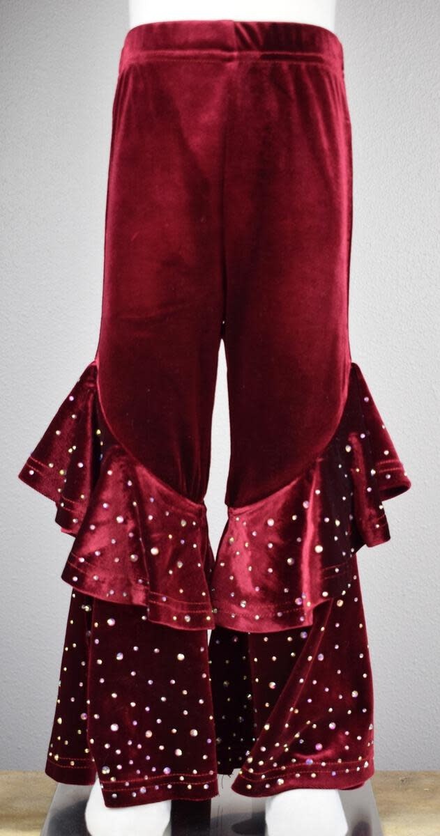ML Fashions Girl Velvet Bell Legging