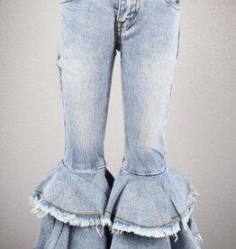 ML Fashions Double Ruffled Bell Jeans