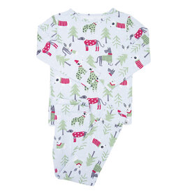 Sweet Bamboo Crazy Pups Holiday Pj Set