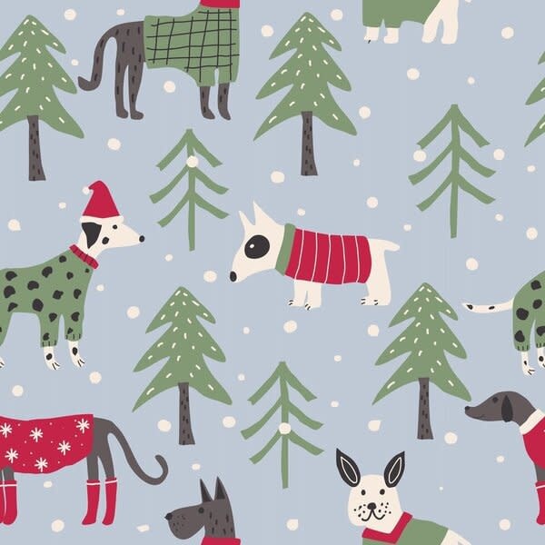 Sweet Bamboo Crazy Pups Holiday Pj Set