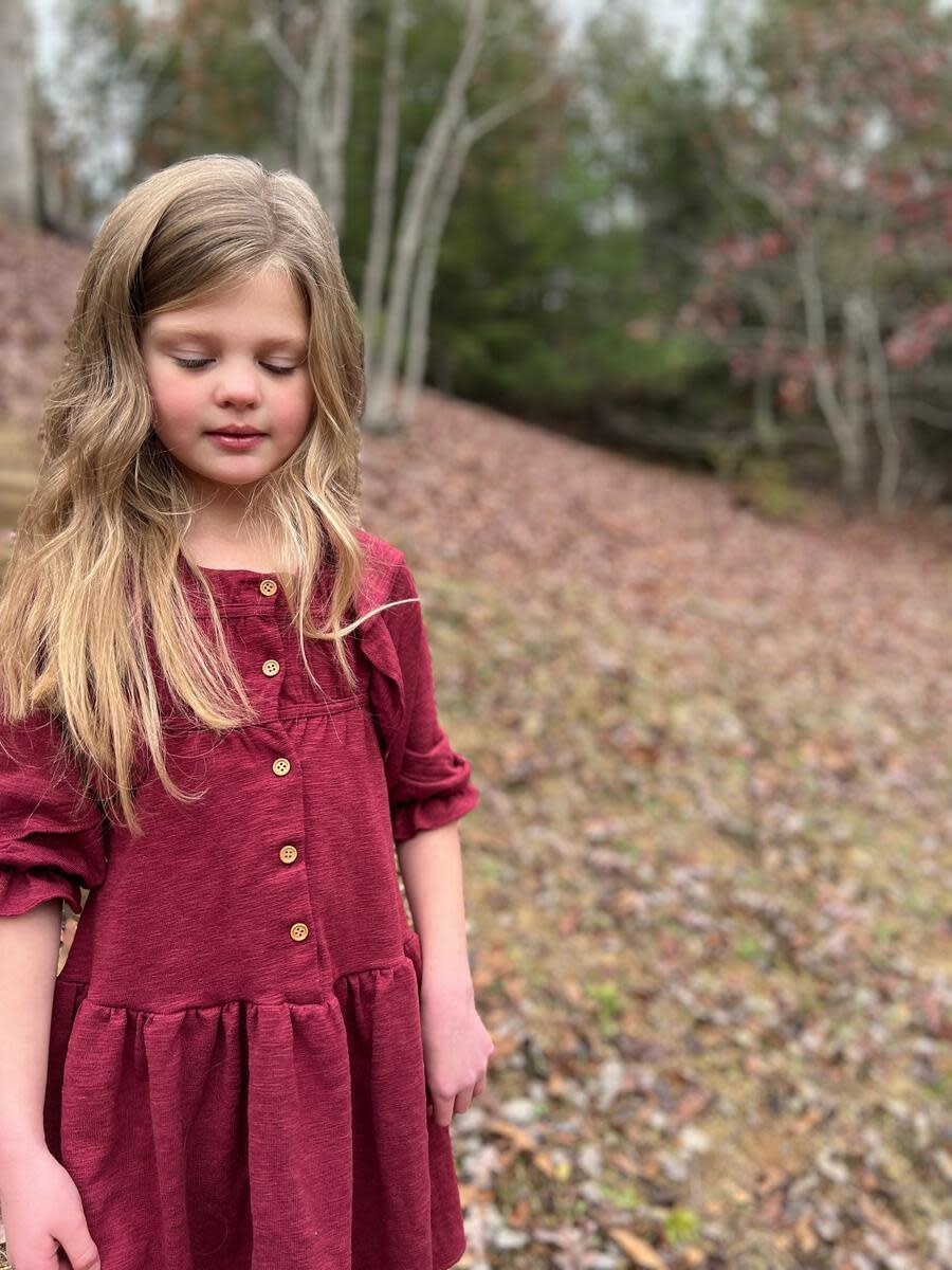 Vignette Gabby Ruffled Shoulder Dress