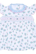 Magnolia Baby Anna Smocked S/S Flutter Bubble