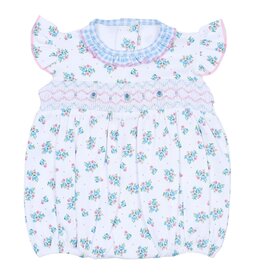 Magnolia Baby Anna Smocked S/S Flutter Bubble