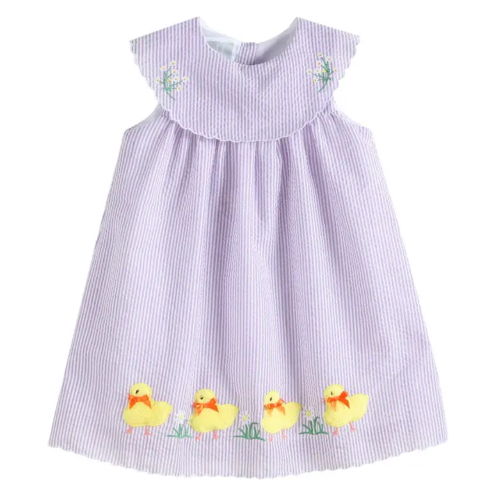 Lil Cactus Fuzzy Chick & Flowers Dress