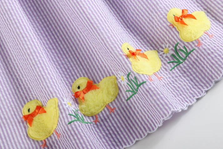 Lil Cactus Fuzzy Chick & Flowers Dress