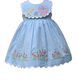 Cotton Kids Baby/Toddler Reversible Collar Chick Girl Dress