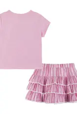 Andy & Evan Nep Tee and Tiered Skirt Set