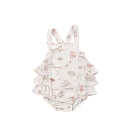 Angel Dear Baby & Toddler Ruffled Bamboo Sunsuit