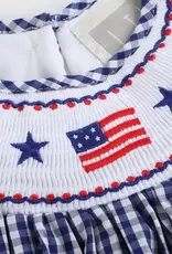 American Flag Smocked Bishop Dress
