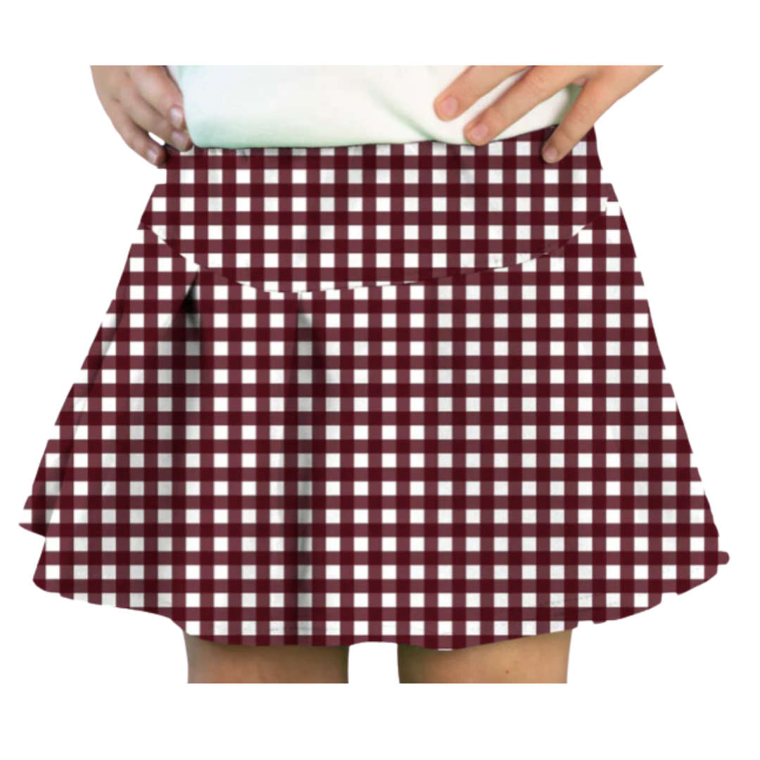 Azarhia Girl Tennis Gingham Skort