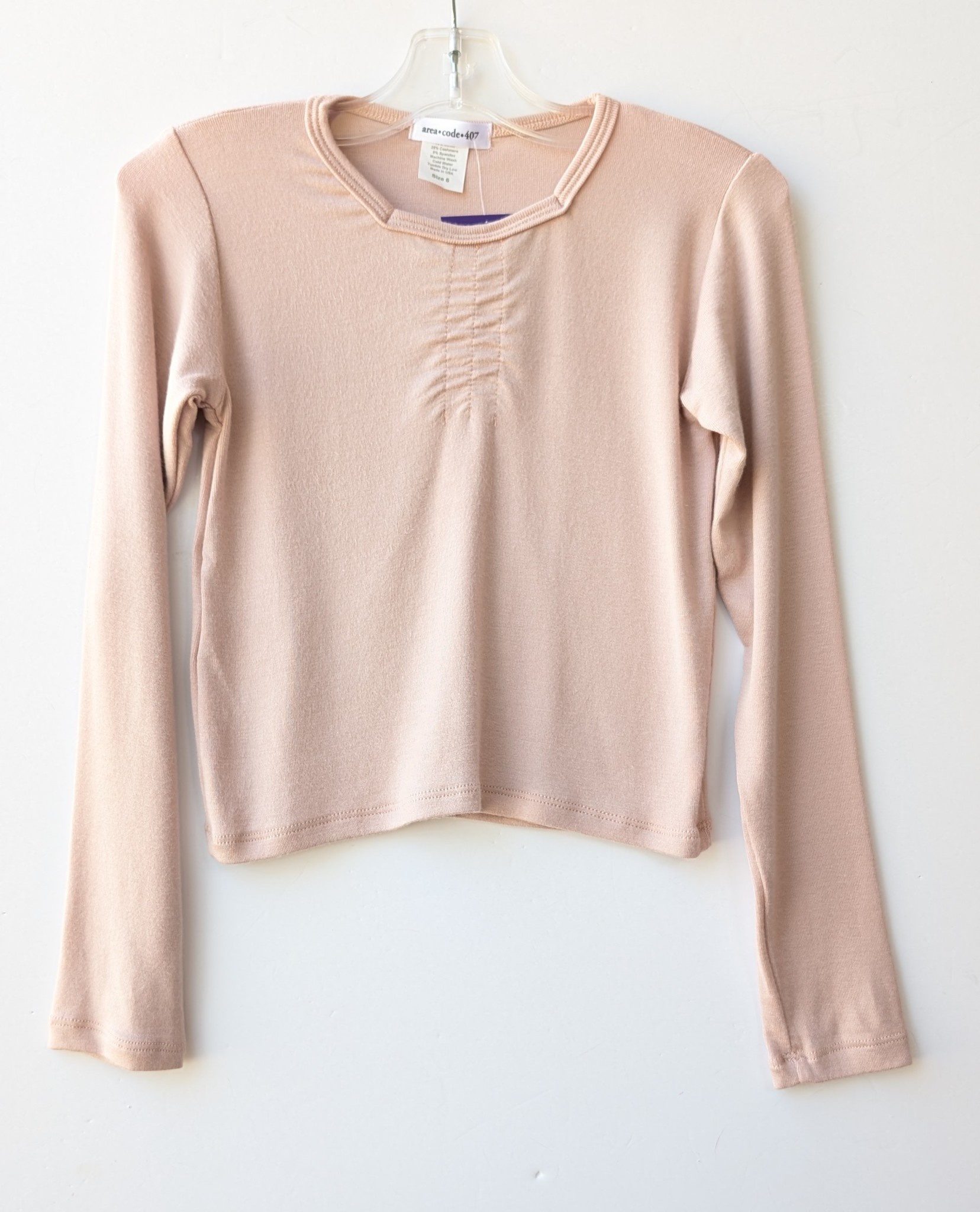 Area Code 407 Tween & Junior Knit, Square Neck L/S Top
