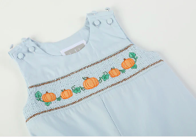 Lil Cactus Smocked Pumpkin Overalls