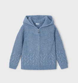 Mayoral Hooded, Zipped Knit Sweater