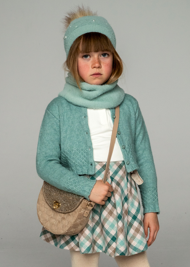 Mayoral Check Skirt w/Bow