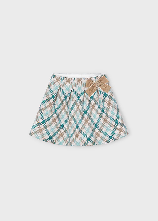 Mayoral Check Skirt w/Bow