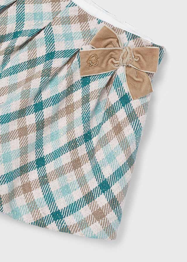 Mayoral Check Skirt w/Bow