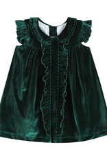 Velour Flutter Sleeve Dress