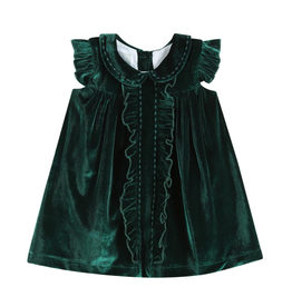 Velour Flutter Sleeve Dress