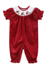 Lil Cactus Reindeer Smocked Playsuit