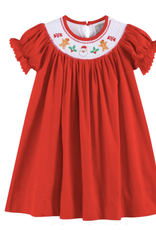 Lil Cactus Velour Christmas Smocked Bishop Dress