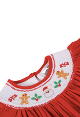 Lil Cactus Velour Christmas Smocked Bishop Dress