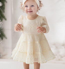 Isobella & Chloe Baby & Toddler Heart of Gold Dress