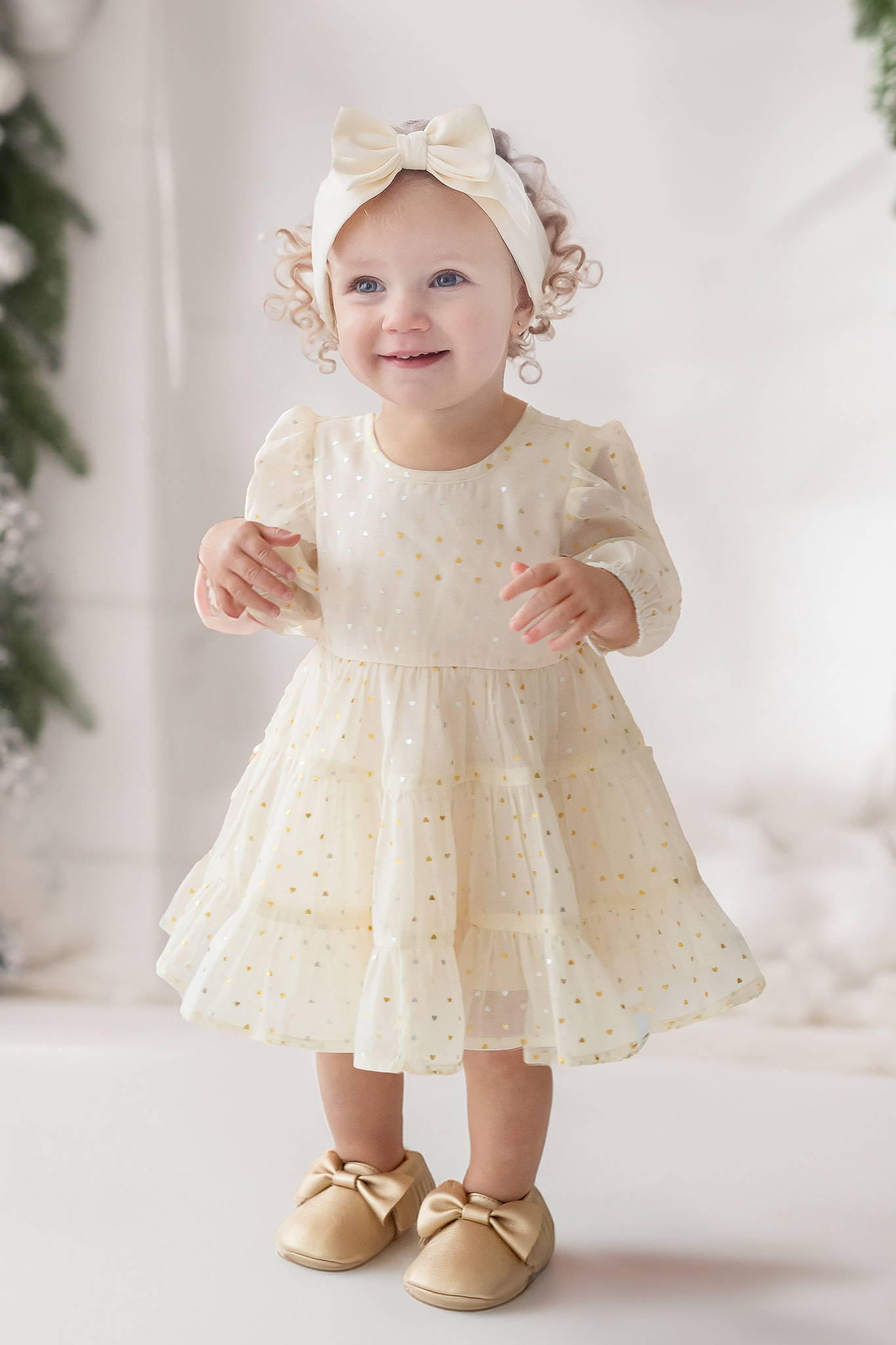 Isobella & Chloe Baby & Toddler Heart of Gold Dress