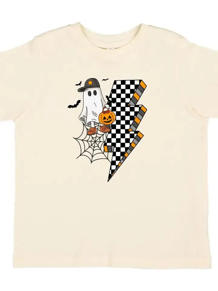 Sweet Wink Checker Ghost Halloween S/S