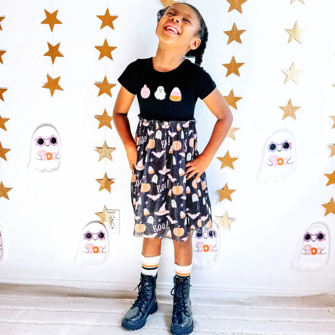 Sweet Wink Halloween Boo Dress