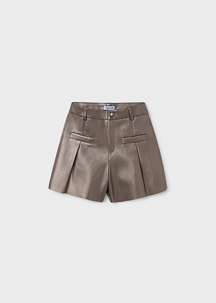 Mayoral Junior Girl Pleather Dress Shorts